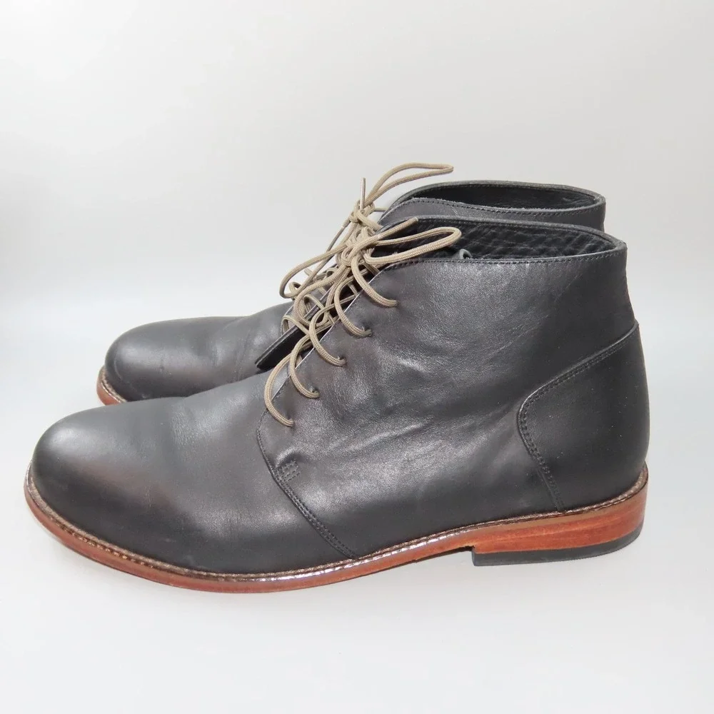 Nisolo Everyday Chukka Boot Black Leather Mens 8.5 Casual Outdoors Made In Peru